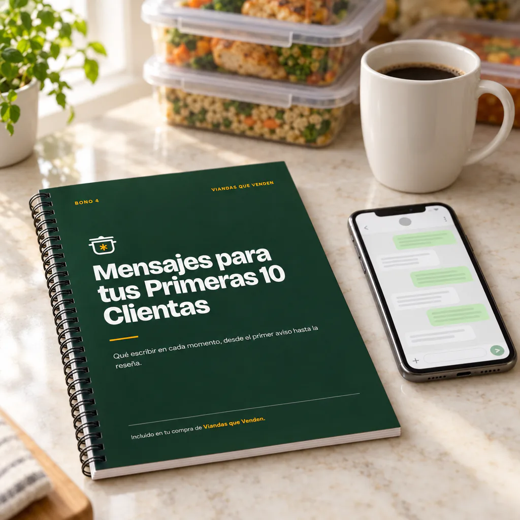 Mockup de los mensajes para las primeras clientas.